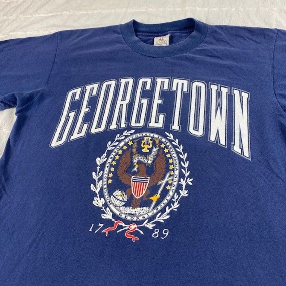 Vintage Georgetown University T Shirt Men's Size XL Single Stitch Made In USA
